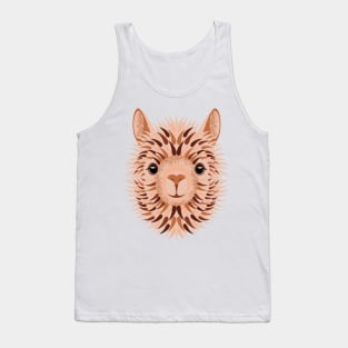 Alpaca blonde portrait Tank Top